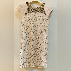 French Connection Beaded Cap Sleeve Mini Dress